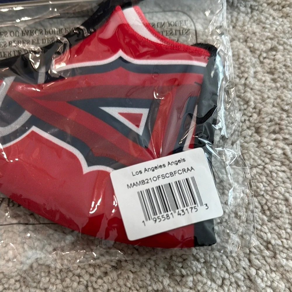 MLB Red and Black Face Mask